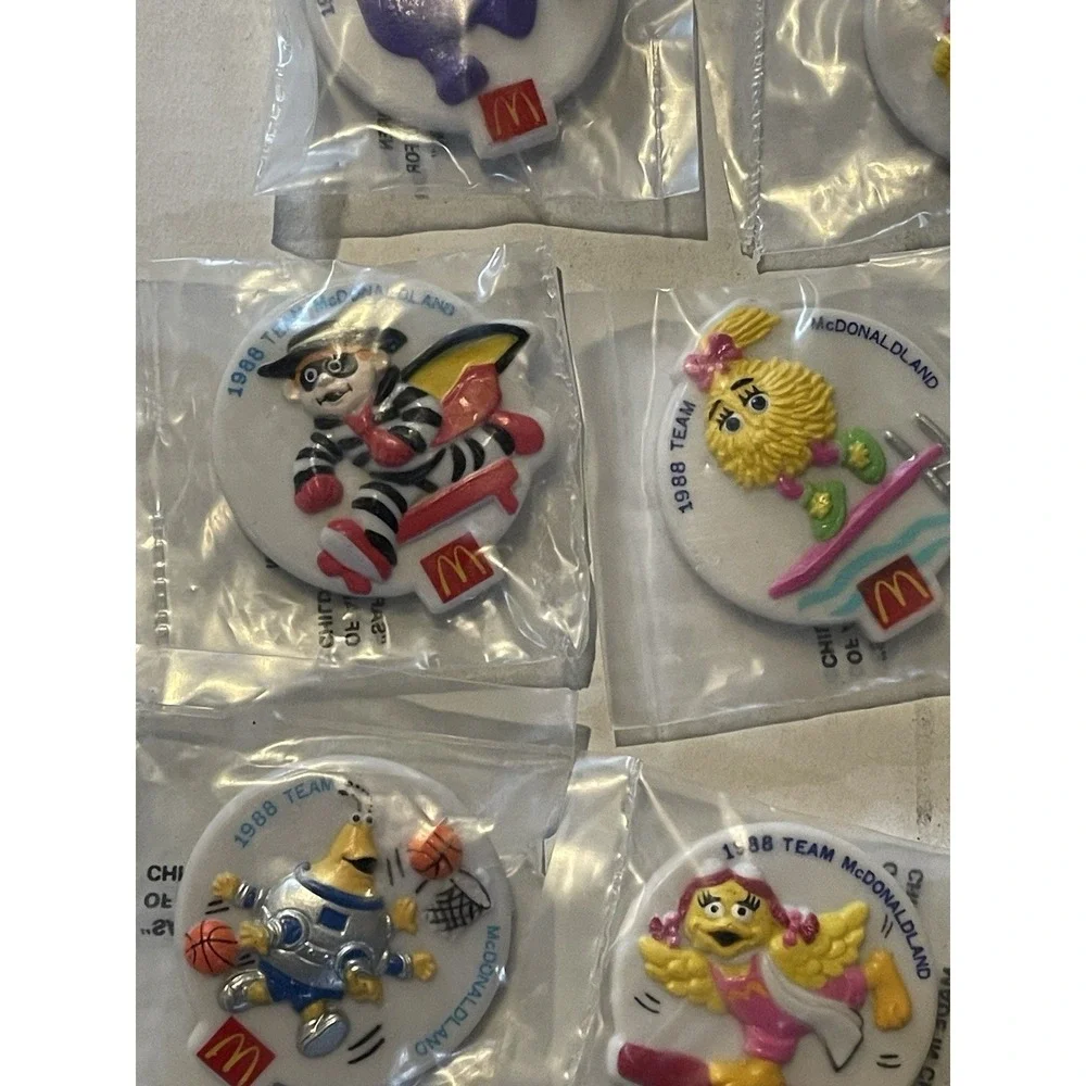 1988 Olympics McDonald's Bag Clip Set Of Six